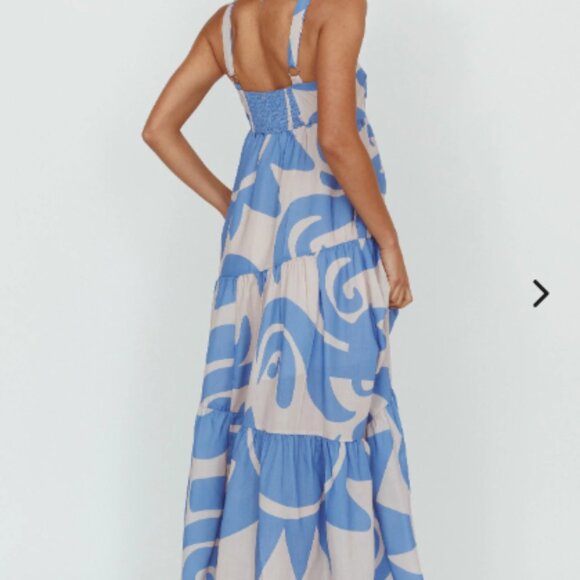 Selfie Leslie | Indianna Square Neckline Maxi Dress in Lilac/Sand - Picture 3 of 5